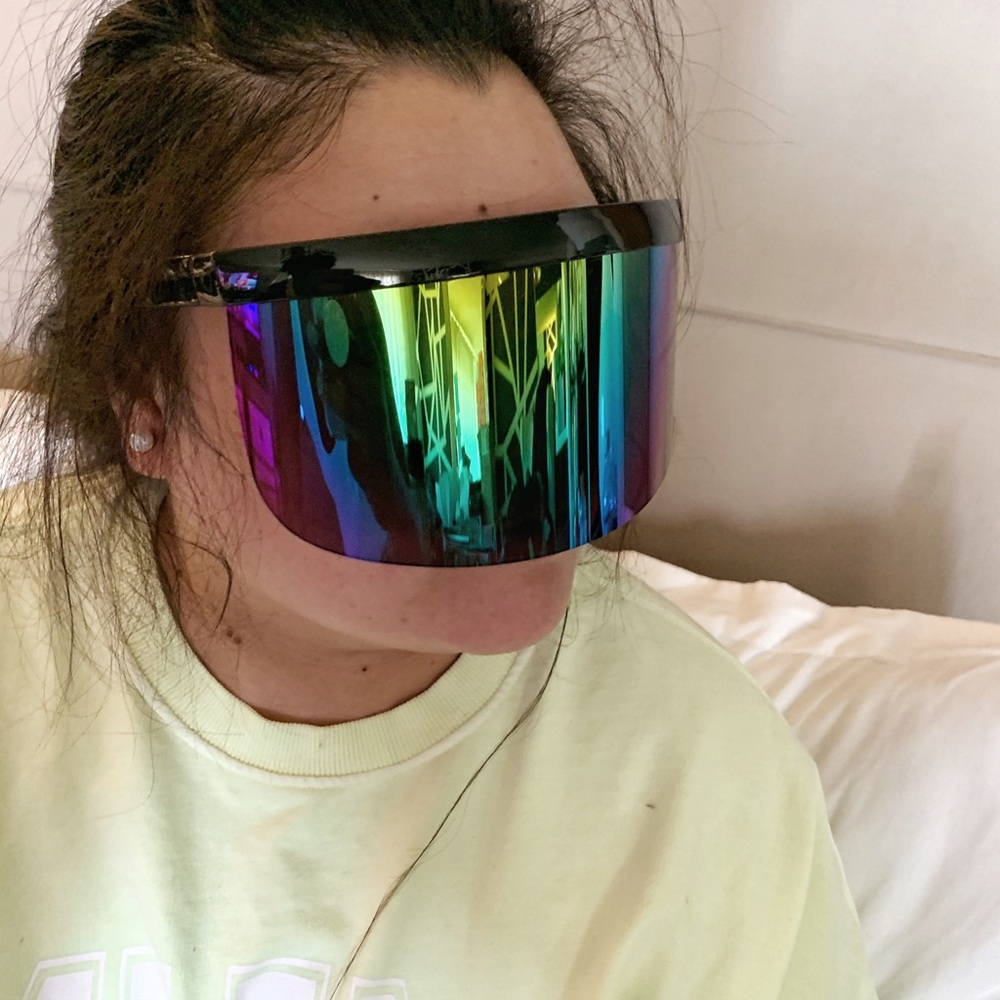 COPY - Sunglass face shields!! Silver or Multicolor